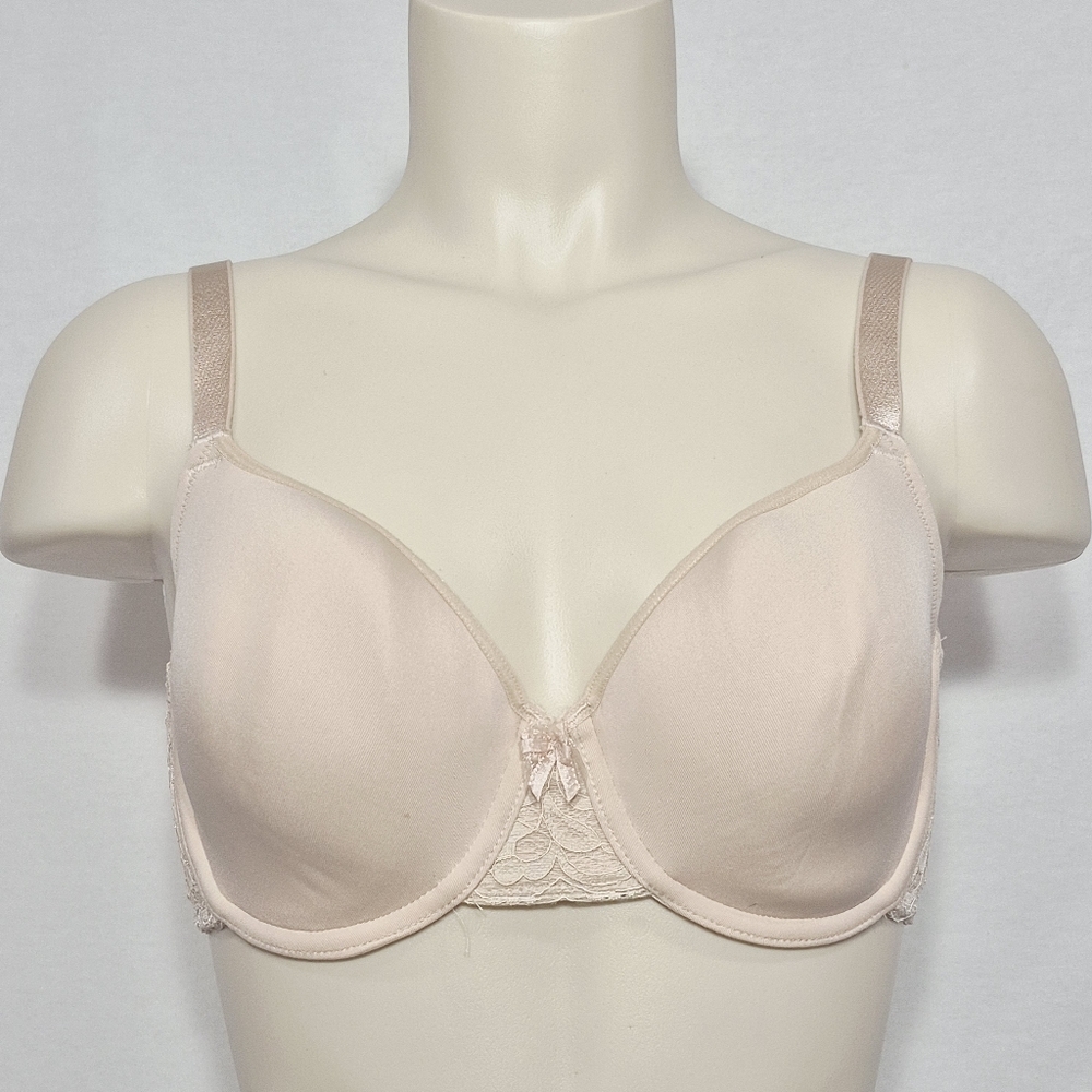 32DD Wacoal 853166 All Dressed Up Contour Lace Trimmed Underwire Bra Beige